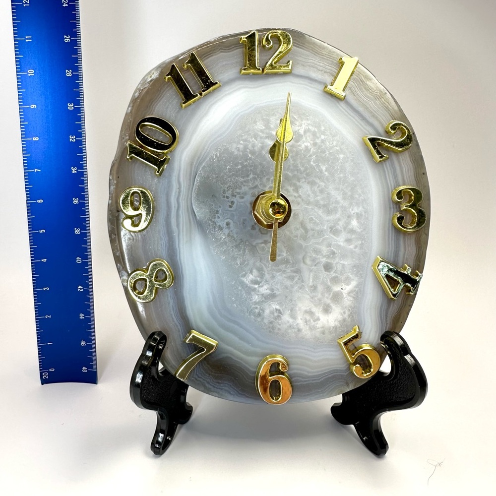 Banded Agate Clock